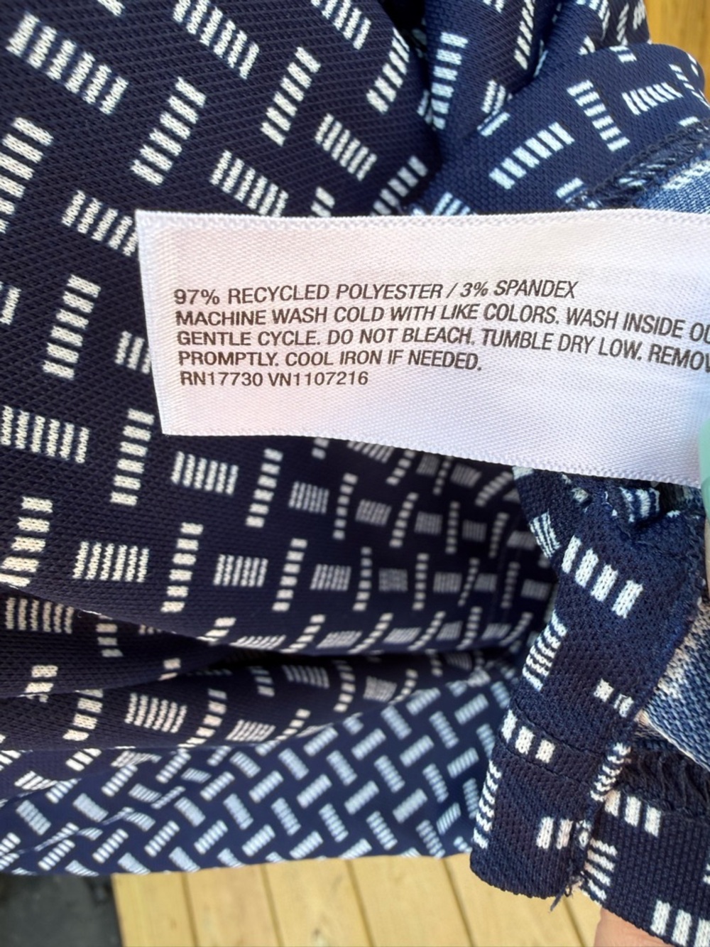 Goodfellow & Co Navy and White Patterned Polo - Picture 4 of 4